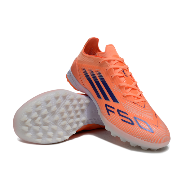 Botas de fútbol Adidas F50 Coral Blaze Pack Turf TF para niños
