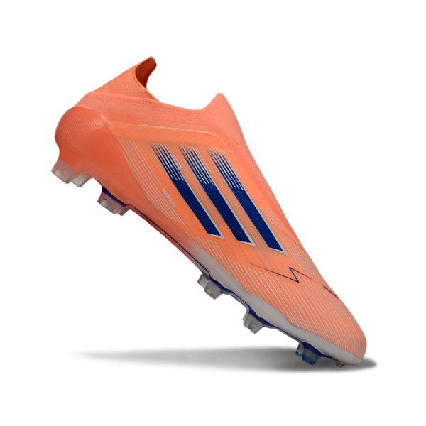 Botas de fútbol Adidas F50 Elite sin cordones Coral Blaze Firm Ground FG para niños