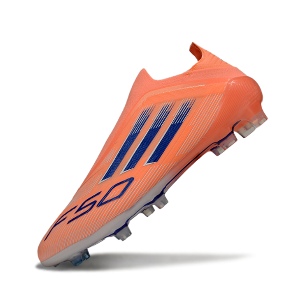 Botas de fútbol Adidas F50 Elite sin cordones Coral Blaze Firm Ground FG para niños