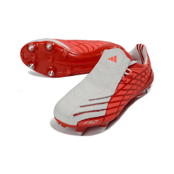 Adidas F50 Spider Red and White Mixed Studs SG Football Boot