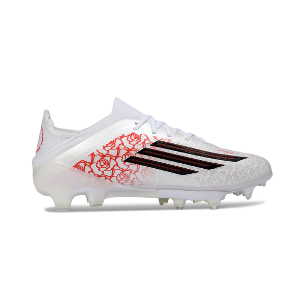 Botas de fútbol Adidas F50+ Elite Lamine Yamal Pack Firm Ground FG para niños, color blanco