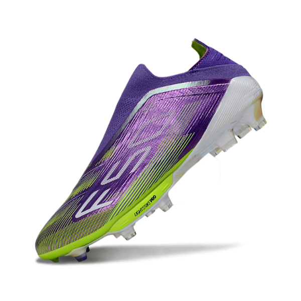 Botas de fútbol Adidas F50+ Elite sin cordones Radiant Blaze Pack Firm Ground FG para niños