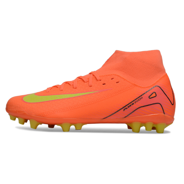 Botas de fútbol Nike Air Zoom Mercurial Superfly 10 Academy AG para césped artificial, color naranja