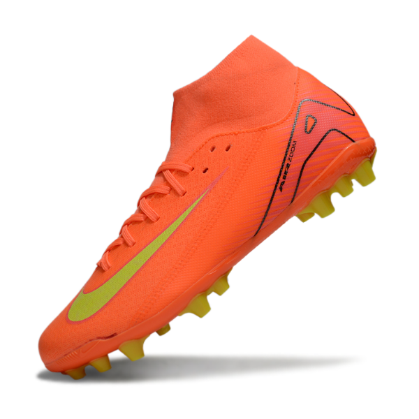Botas de fútbol Nike Air Zoom Mercurial Superfly 10 Academy AG para césped artificial, color naranja