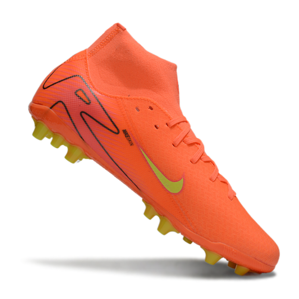 Botas de fútbol Nike Air Zoom Mercurial Superfly 10 Academy AG para césped artificial, color naranja