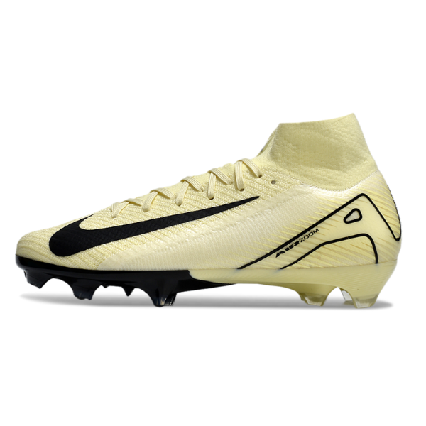 Botas de fútbol Nike Air Zoom Mercurial Superfly 10 Elite FG para terreno firme, color amarillo y negro