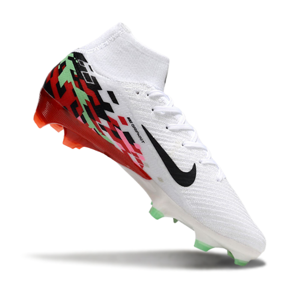 Nike Air Zoom Mercurial Superfly 10 Elite White Red and Black Firm Ground FG Football Boot