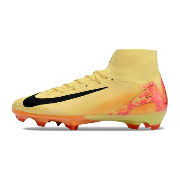 Botas de fútbol Nike Air Zoom Mercurial Superfly 10 Elite, color amarillo y naranja, para terreno firme FG