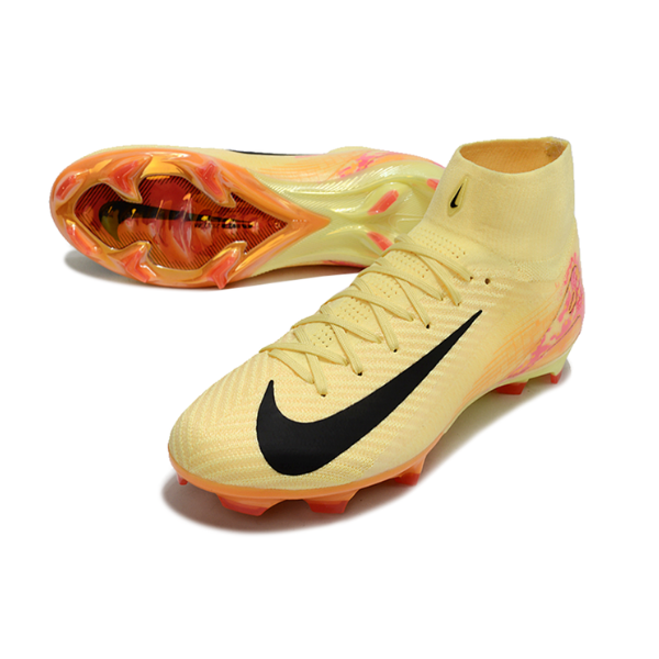 Botas de fútbol Nike Air Zoom Mercurial Superfly 10 Elite, color amarillo y naranja, para terreno firme FG
