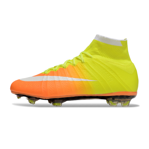 Botas de fútbol Nike Mercurial Superfly 4 Elite FG para terreno firme, color naranja y amarillo