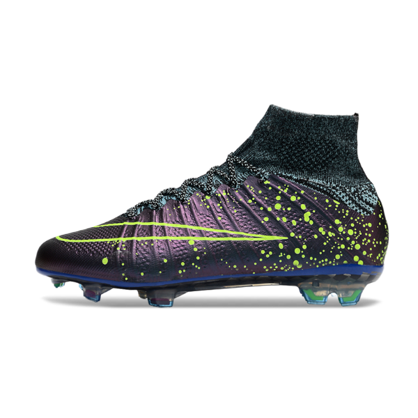 Botas de fútbol Nike Mercurial Superfly 4 Elite Firm Ground FG en morado y verde