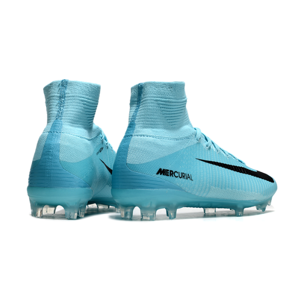 Botas de fútbol Nike Mercurial Superfly 5 Elite azul claro para terreno firme FG