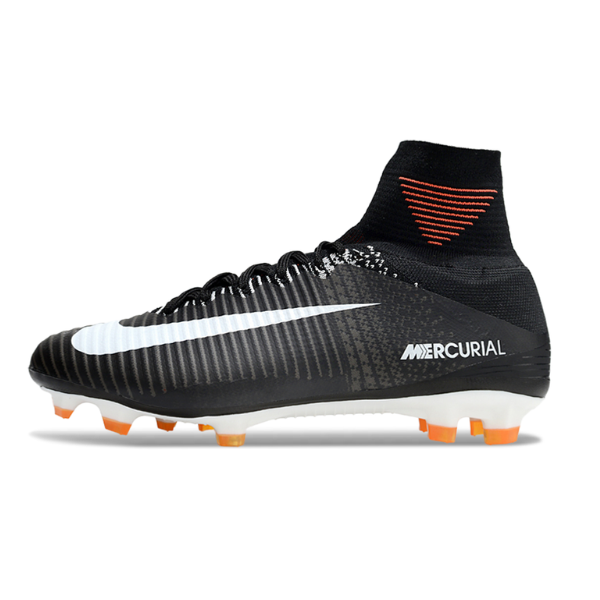 Botas de fútbol Nike Mercurial Superfly 5 Elite FG para terreno firme, color blanco y negro