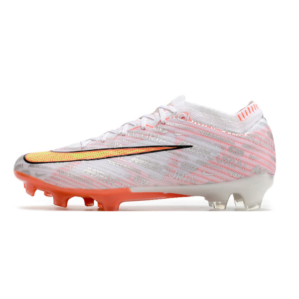Nike Zoom Mercurial Vapor 15 Elite Silver and Orange Firm Ground FG Football Boot