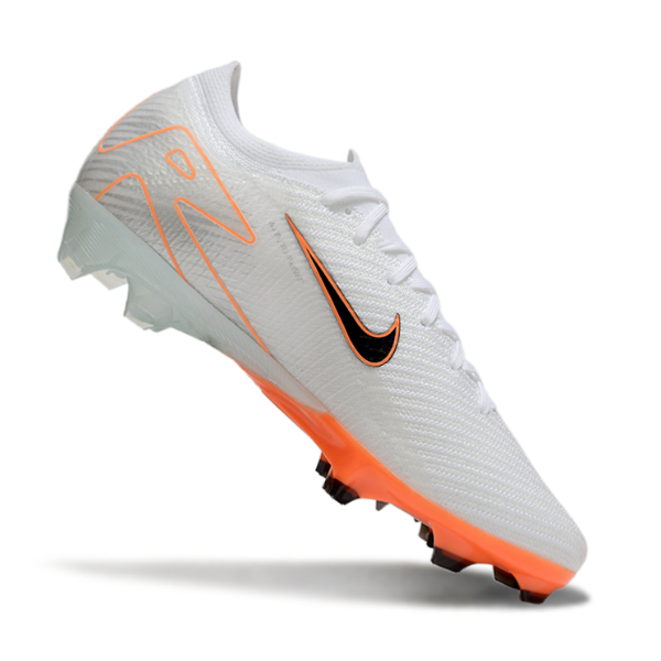 Nike Air Zoom Mercurial Vapor 16 Elite White and Orange Firm Ground FG Football Boot