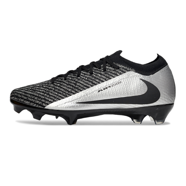 Nike Air Zoom Mercurial Vapor 16 Elite Black and Silver Firm Ground FG Football Boot