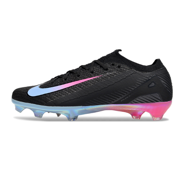 Botas de fútbol Nike Air Zoom Mercurial Vapor 16 Elite FG para terreno firme, color negro, azul claro y rosa