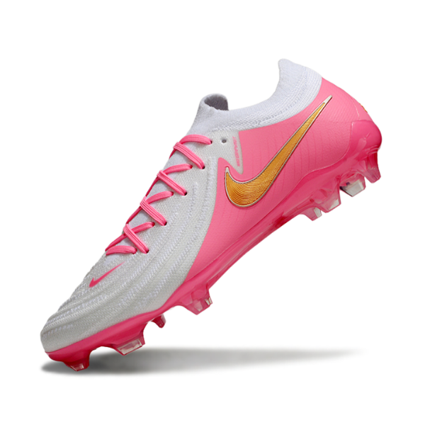 Nike Phantom GX2 Elite White and Pink Firm Ground FG Football Boot