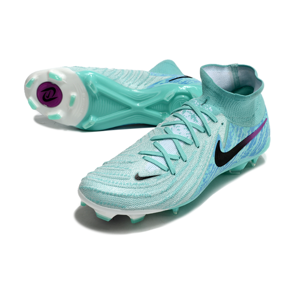 Botas de fútbol Nike Phantom Luna 2 Elite FG para terreno firme, color azul claro y negro