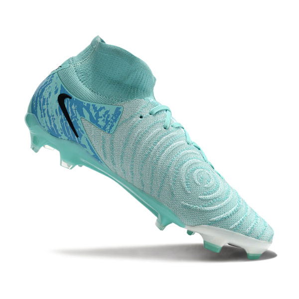 Botas de fútbol Nike Phantom Luna 2 Elite FG para terreno firme, color azul claro y negro