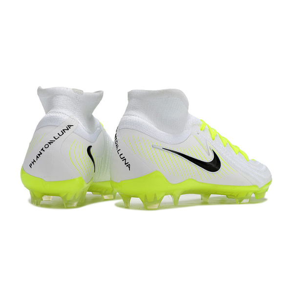 Nike Phantom Luna 2 Elite White and Green Firm Ground FG Football Boot