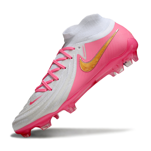 Nike Phantom Luna 2 Elite White and Pink Firm Ground FG Football Boot