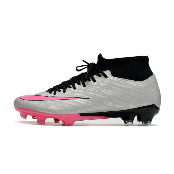 Nike Zoom Mercurial Superfly 9 Academy Gray and Pink Firm Ground FG Football Boot