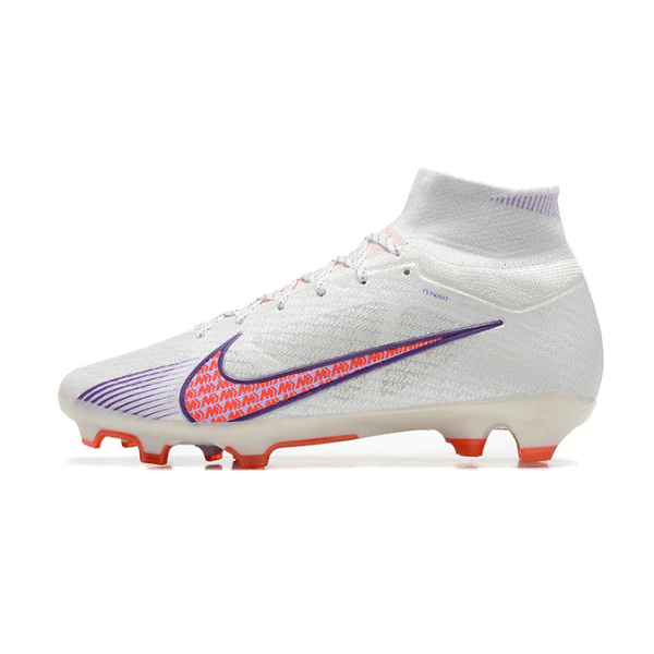 Nike Zoom Mercurial Superfly 9 Elite White and Purple Firm Ground FG Football Boot