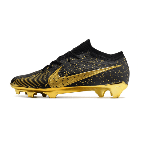 Botas de fútbol Nike Zoom Mercurial Vapor 15 Elite FG para terreno firme, color negro y dorado