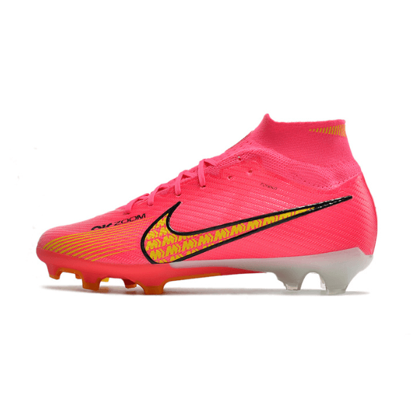 Nike Zoom Mercurial Superfly 9 Elite Pink and Yellow Firm Ground FG Football Boot