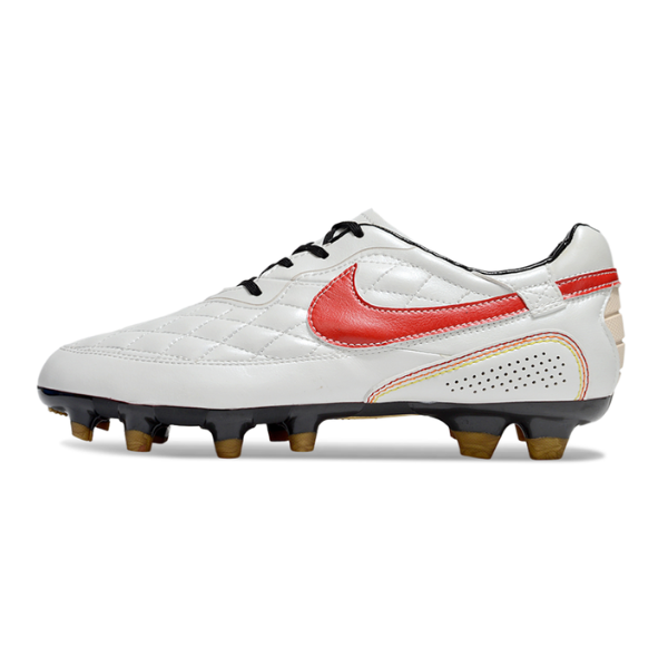Nike Tiempo R10 Legend Elite White and Red Firm Ground FG Football Boot