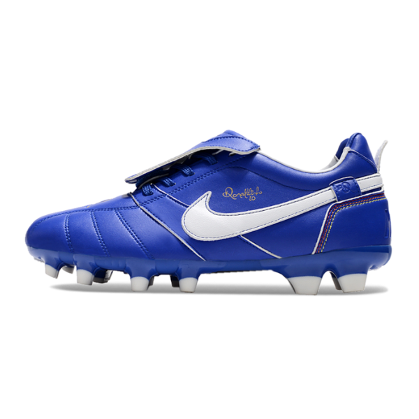Nike Tiempo R10 Tongue Legend Elite Blue and White Firm Ground FG Football Boot