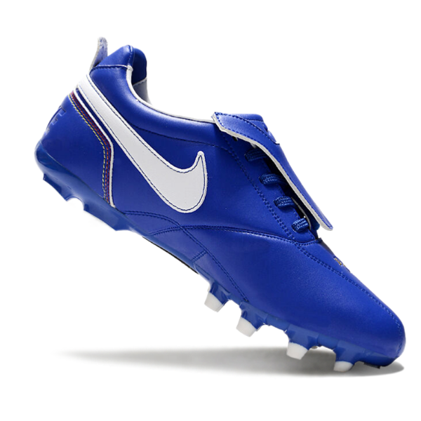 Nike Tiempo R10 Tongue Legend Elite Blue and White Firm Ground FG Football Boot