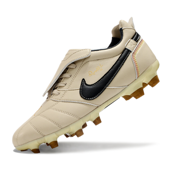 Nike Tiempo R10 Legend Elite Beige and Black Tongue Firm Ground FG Football Boot