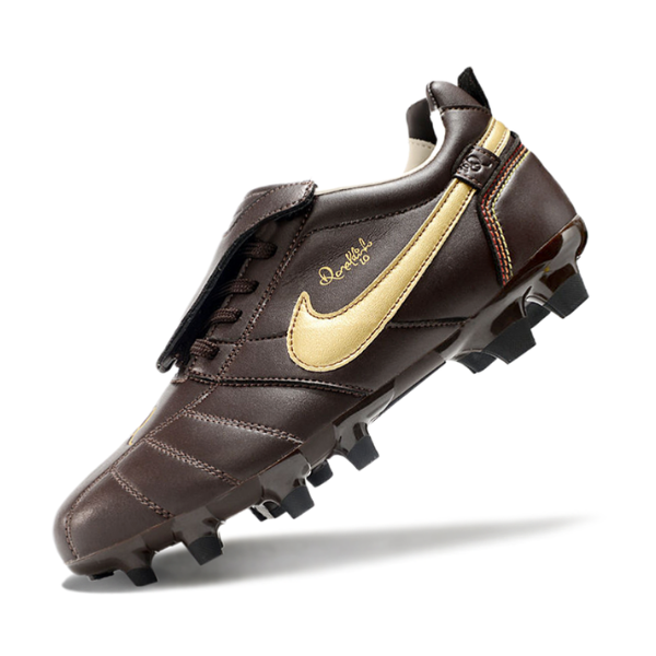 Nike Tiempo R10 Legend Elite Brown and Gold Tongue Firm Ground FG Football Boot