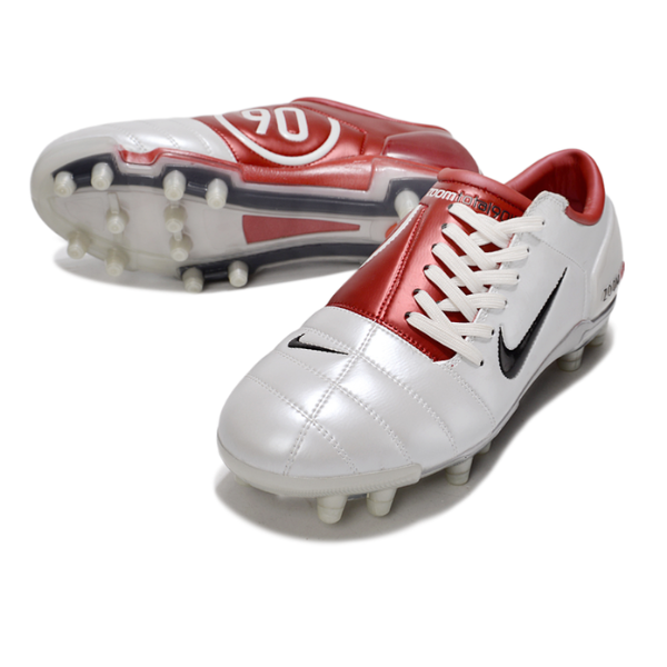Nike Total 90 III White and Red Firm Ground FG Football Boot
