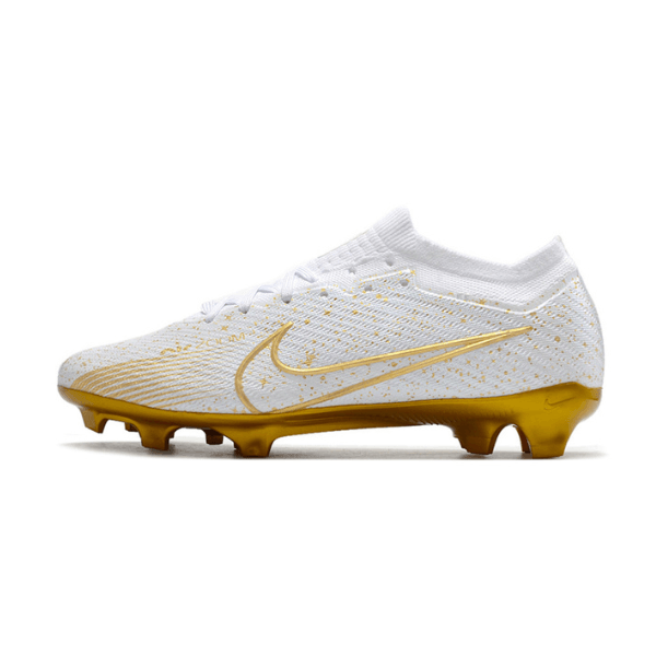 Nike Zoom Mercurial Vapor 15 Elite White and Gold Firm Ground FG Football Boot