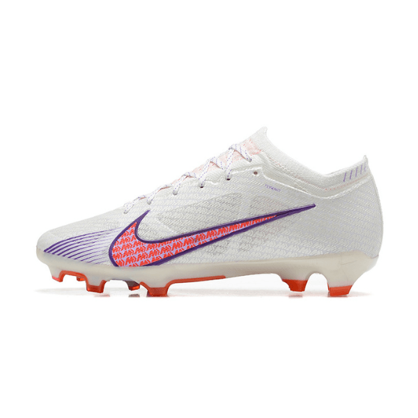 Botas de fútbol Nike Zoom Mercurial Vapor 15 Elite FG para terreno firme, color blanco y morado