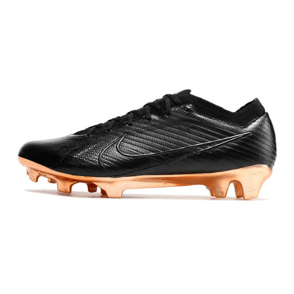 Botas de fútbol Nike Zoom Mercurial Vapor 15 Elite FG para terreno firme, color negro, bronce y blanco