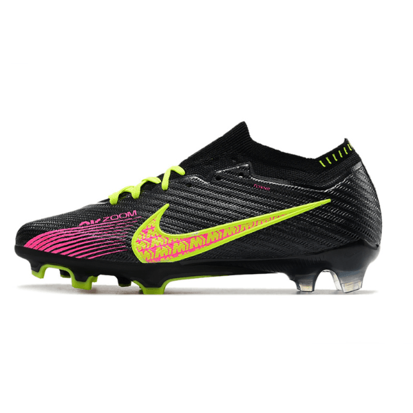 Nike Zoom Mercurial Vapor 15 Elite Black Green and Pink Firm Ground FG Football Boot