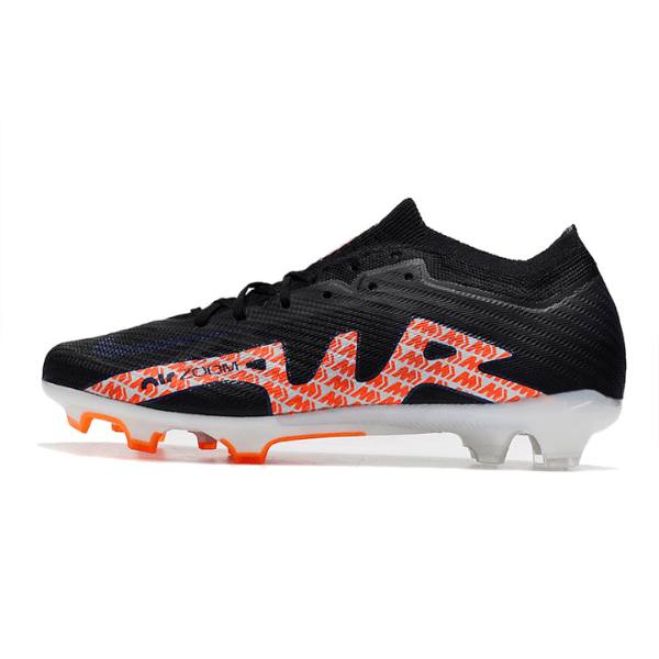 Nike Zoom Mercurial Vapor 15 Elite Black White and Orange Firm Ground FG Football Boot