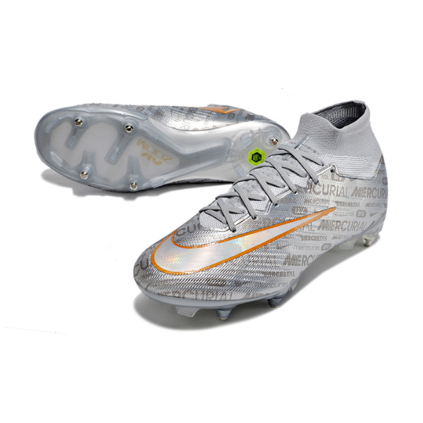 Nike Zoom Mercurial Superfly 9 Elite Silver Aluminium Studs SG Football Boot
