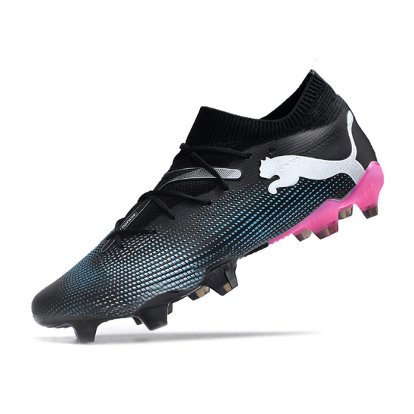 Puma Future 7 Black Light Blue and Pink Firm Ground FG Football Boot