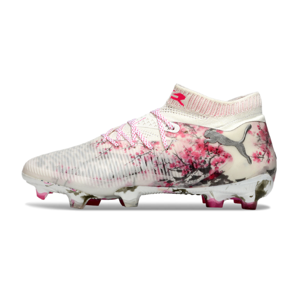 Puma Future 8 White and Pink Firm Ground FG Football Boot