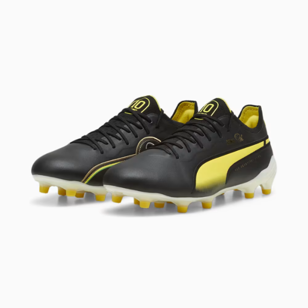 Puma King Ultimate Pelé Legends Pack Black and Yellow Firm Ground FG Football Boot