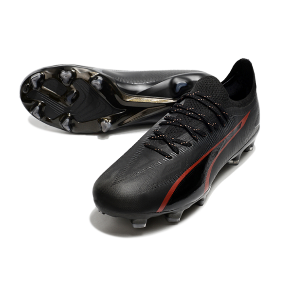 Puma Ultra Ultimate Black and Red Firm Ground FG Football Boot