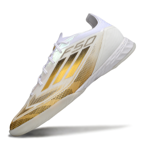 Adidas F50 Elite White and Gold Indoor IC Football Boot