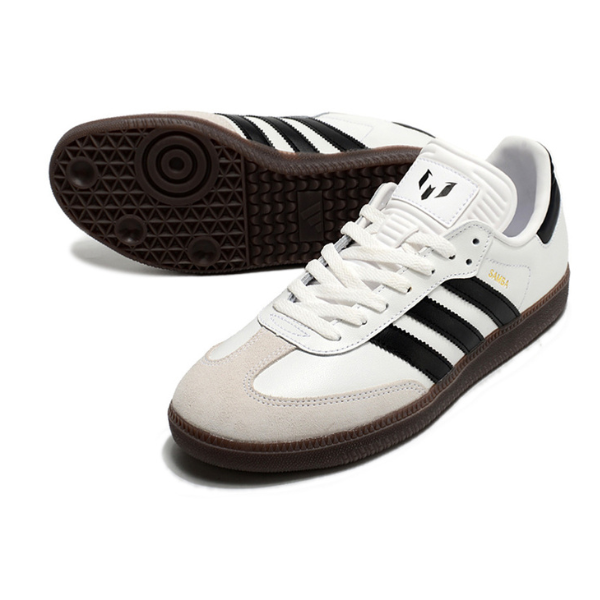 Botas de fútbol sala Adidas Samba Classic Messi TF blancas y negras