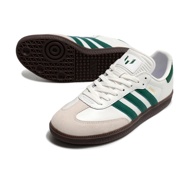 Botas de fútbol sala Adidas Samba Classic Messi TF blancas y verdes