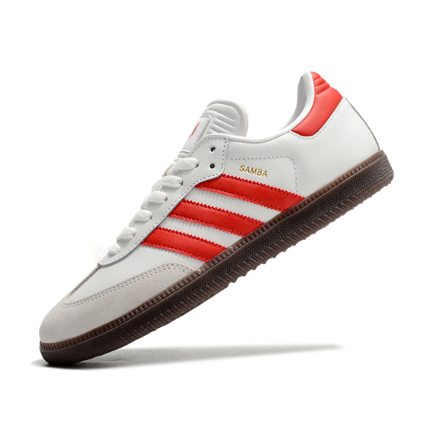 Botas de fútbol sala Adidas Samba Classic Messi TF blancas y rojas